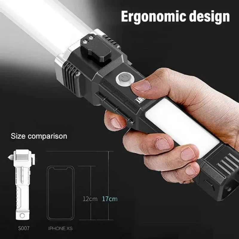 Super Long Range Tactical Torch High Power LED Flashlight USB Rechargeable Strong Light Lamp Outdoor Portable Lantern Waterproof