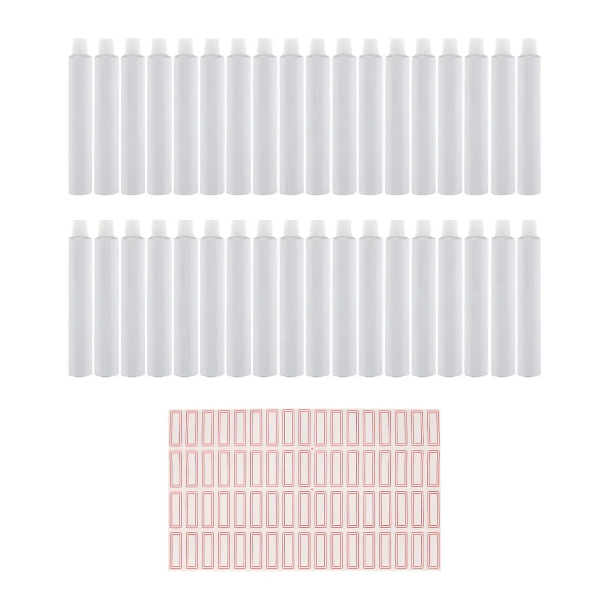 HOME USE-A 36Pcs Empty Aluminum Paint Tubes 20 Ml Blank Aluminum Tube Empty Toothpaste Paint Tubes for Oil Paint