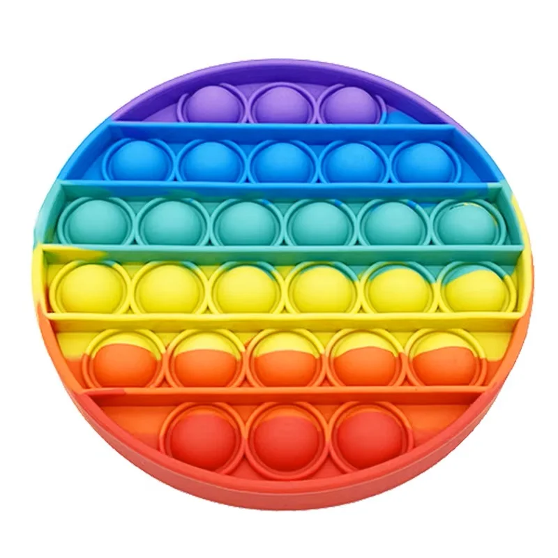 Silikon-Dekompressions-Bubble-Denkspiel, Regenbogen-Druck-Musikspielzeug, Neuheitsspielzeug für Erwachsene, Stressabbau-Spielzeug
