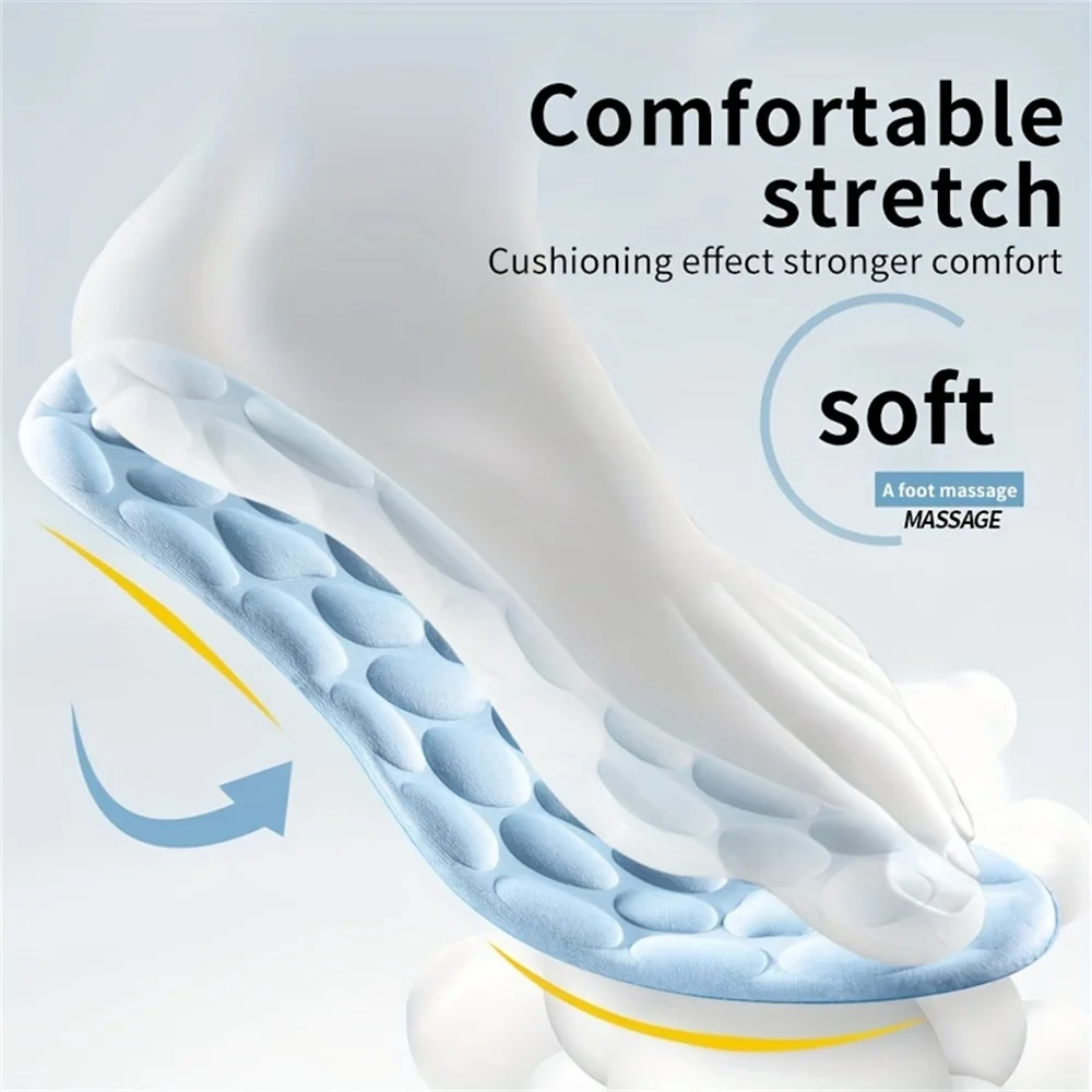 Massage Memory Foam Insoles For Shoes Sole Breathable Cushion Sport Insoles For Feet Orthopedic Insoles Running Care Pads 1pair