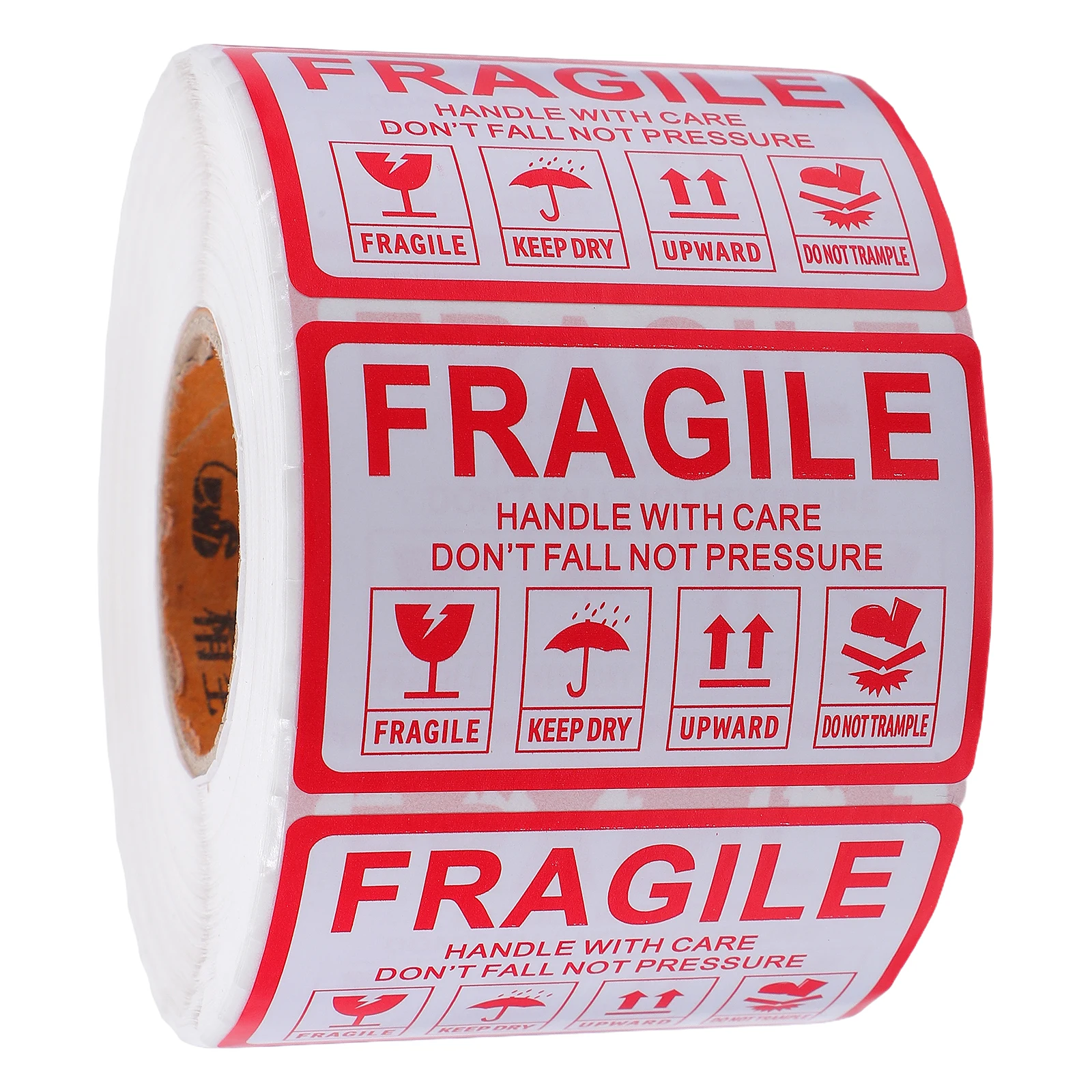 

1000 Pcs Fragile Stickers 6x4cm Packing Labels Shipping Supplies Paper Care Handle With Care Package Reminder Carton Labels
