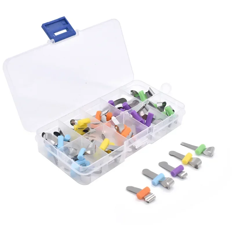 

50 шт./кор., стоматологический ортодонтический формовочный лист, секционные контурные металлические матрицы с позиционированием для стоматолога, взрослых/детей