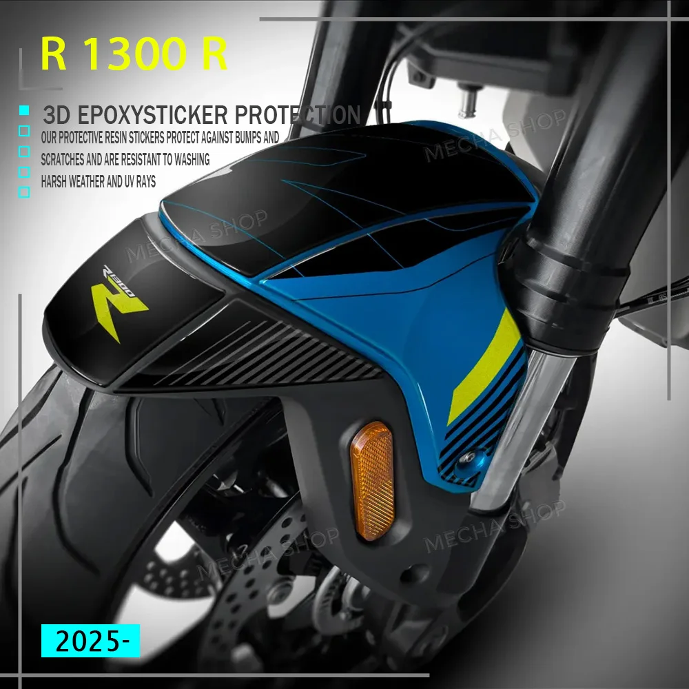 For R1300R Fender Sticker R 1300 R 2025-2026 3D Epoxy Resin Sticker Motorcycle Accessories