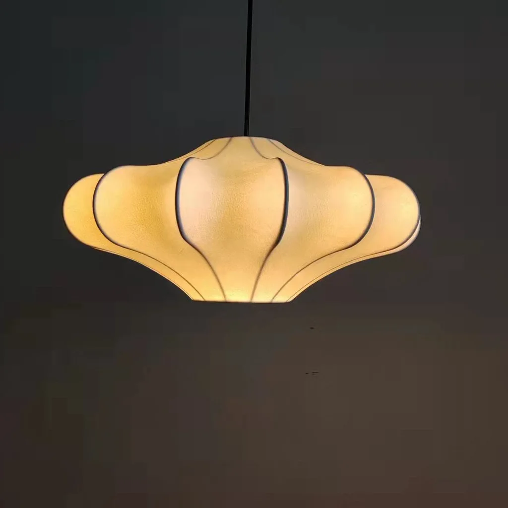 West Elm Cirrus Lampa wisząca Kokonowa lampa wisząca do jadalni Kuchnia Sypialnia Wystrój domu Japoński styl Jedwabna lampa wisząca