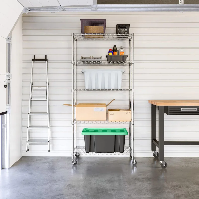 UltraDurable Heavy Duty NSF Solid Steel Wire Rack Storage Unit, Organizer Garage, Warehouse, Office, Restaurant, Classroom,