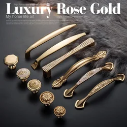 Cupboard Cabinet Knob European Fashion Square U Type Gold Drawer Kitchen Hardware Door Dresser Handle