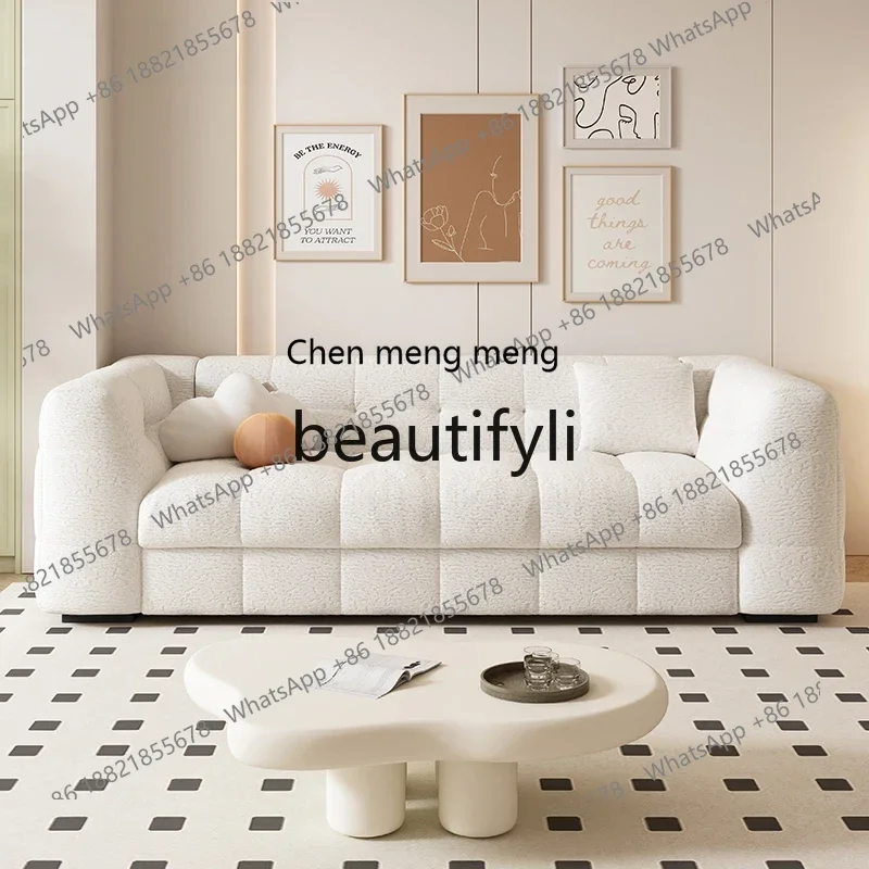 

Cream wind 2024 new straight row folding sofa bed dual-purpose large sitting depth