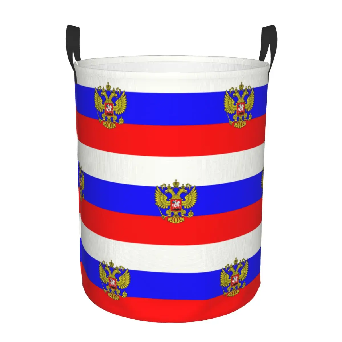 Russian Flag Laundry Hamper Large Storage Basket Coat of Arms of Russia Kids Nursery Toy Organizer