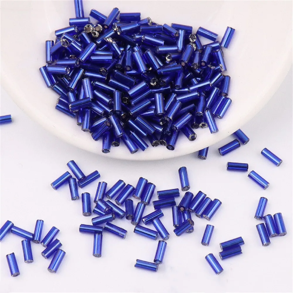2*2mm 2*4mm 2*6mm silber gefüllte Rohr perlen hand genähte Perlen Reis perlen DIY handgemachtes Armband Zubehör h Rohr Großhandel. – Detail 11