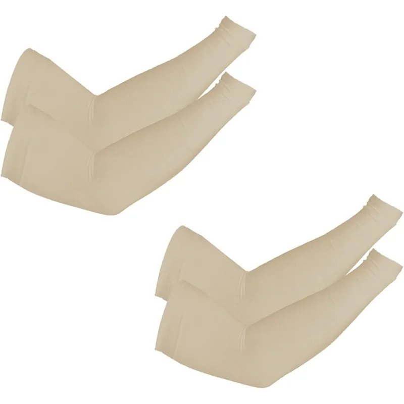 2 pary rękawów chroniących przed promieniowaniem UV UPF 50 - chłodzące rękawki przeciwsłoneczne dla mężczyzn i kobiet, ochrona przed słońcem na zewnątrz