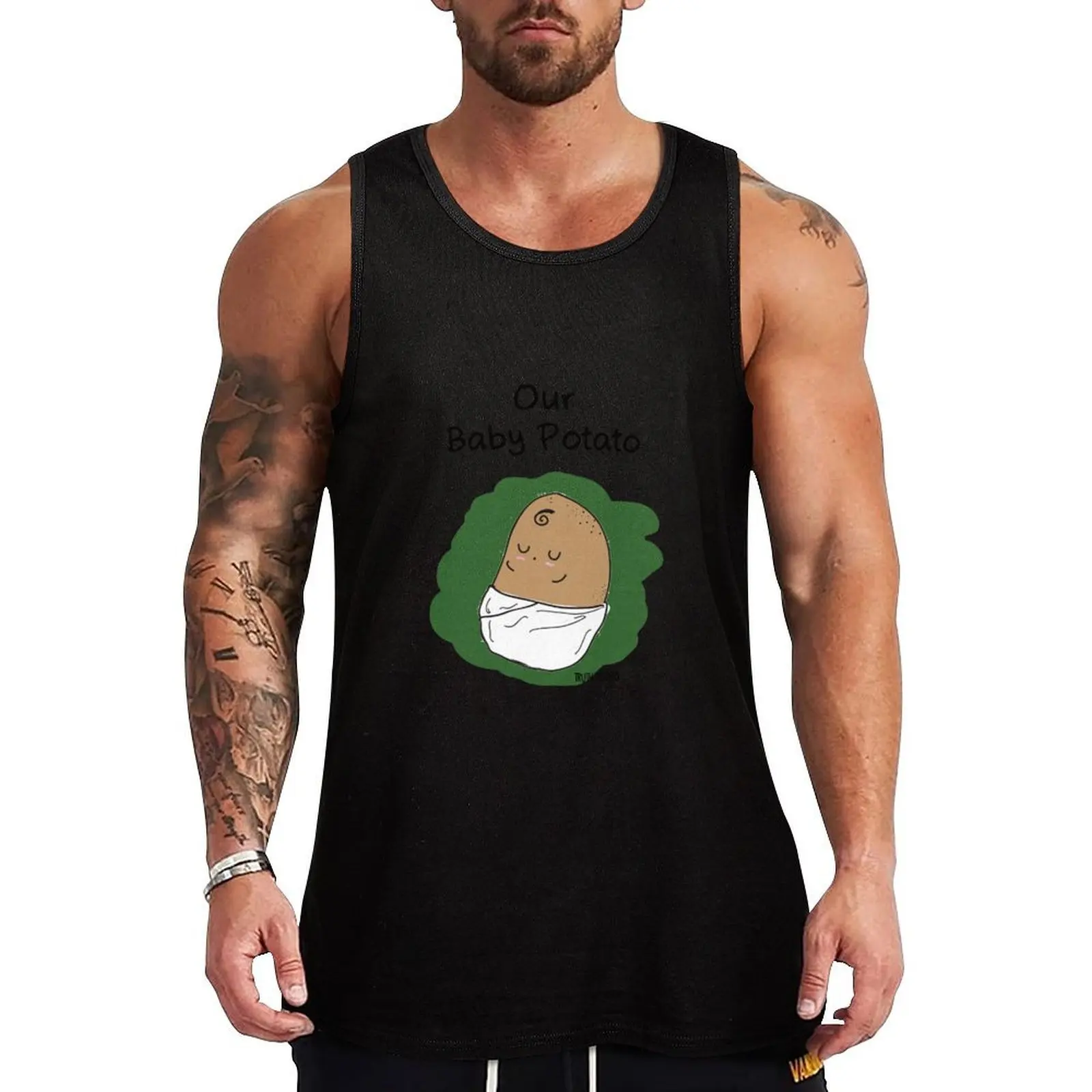The Baby Potato - Débardeur vintage à motif Truth Potato, débardeur graphique rétro, t-shirt sans manches à imprimé rétro