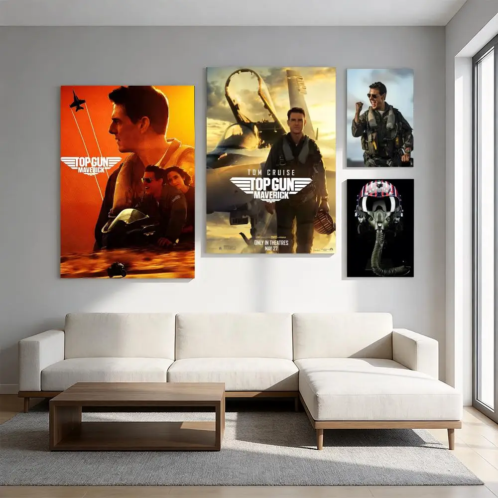 Top Gun Movie Maverick Helmet Classic Poster Premium HD Self-Adhesive Wall Decor – Peel & Stick, Residue-Free