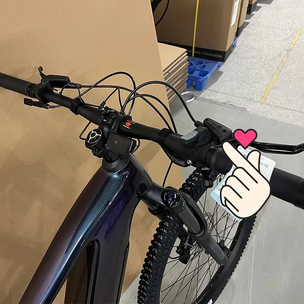 *29er Mountain  Bike Bicycle  EM10 Carbon Fiber Full Suspension Electric Bike Bafang M560 48V 500W 12 Speed Lithium Battery