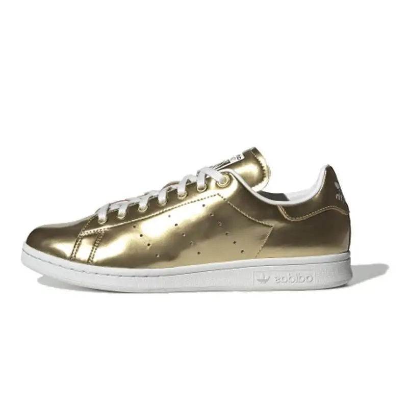 Sepatu Sneakers Adidas Stan Smith logam emas metalik FV4298