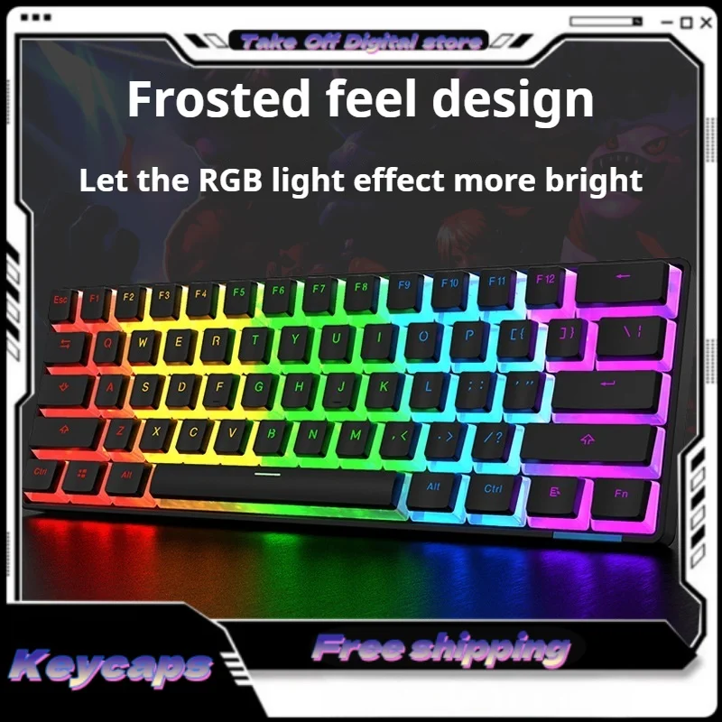 Milk Pudding Keycap Semi Transparent Design Pbt Frosted Workmanship Personalized Mechanical Keyboard Keycap 104 Key Abs Material