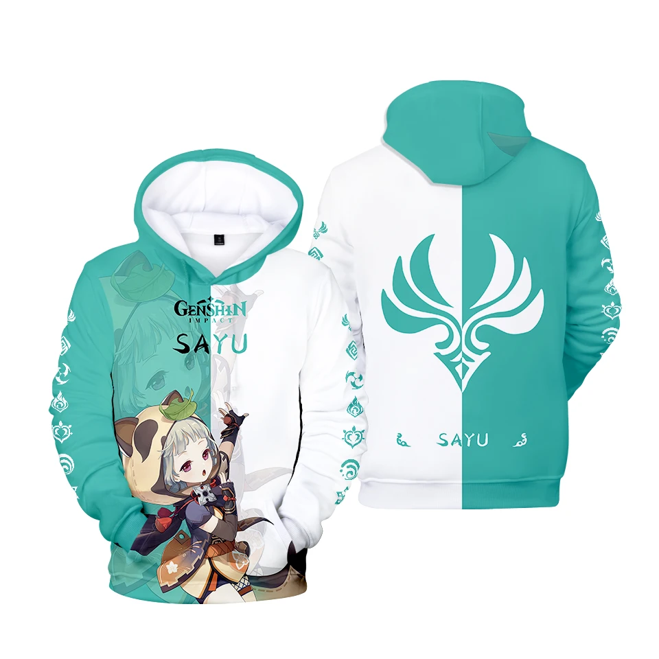 

3D Genshin Impact Hoodie Men Women Sweatshirts Fashion Printed SAYU Kids Game Tops Casual Autumn Boys Girls Hip Hop Pullovers