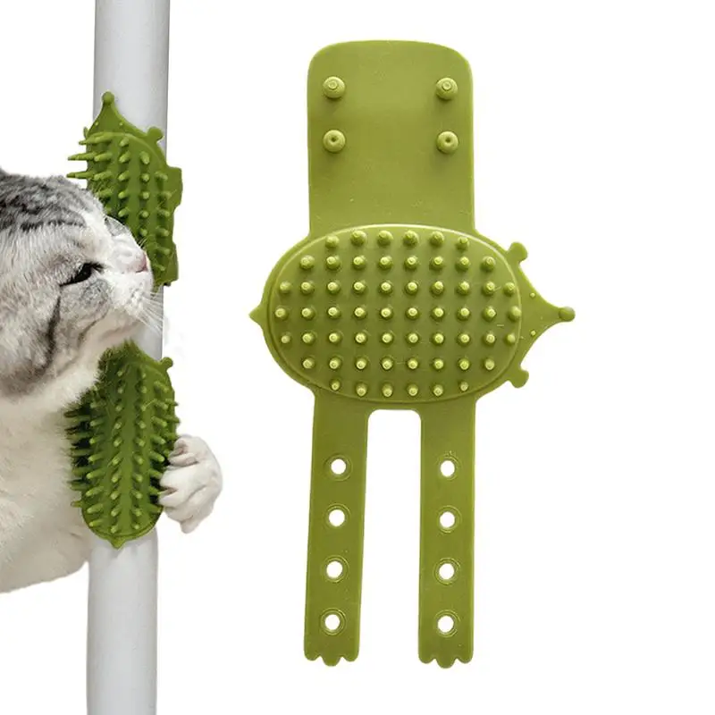 Pet Scratching Brush Pet Dog Cat Cleaning Scratching Brush in Silicone Small and Medium Cats Groomer for Corner Table Legs