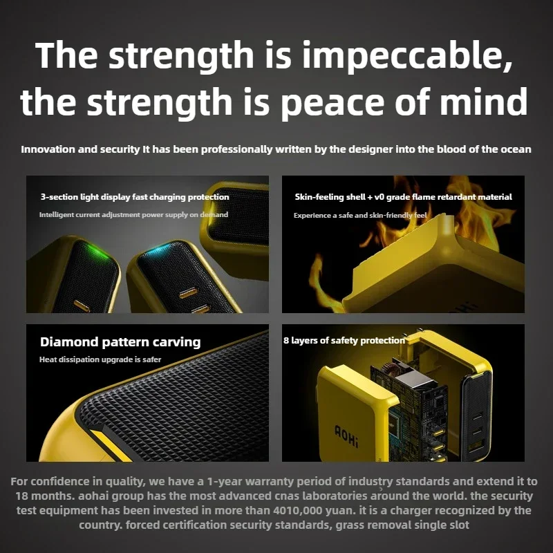 Aohi 100W GaN Charger Dual Type-c Interface Super Fast Charge Charging Head Data Cable Set Suitable for Mobile Phones/notebook