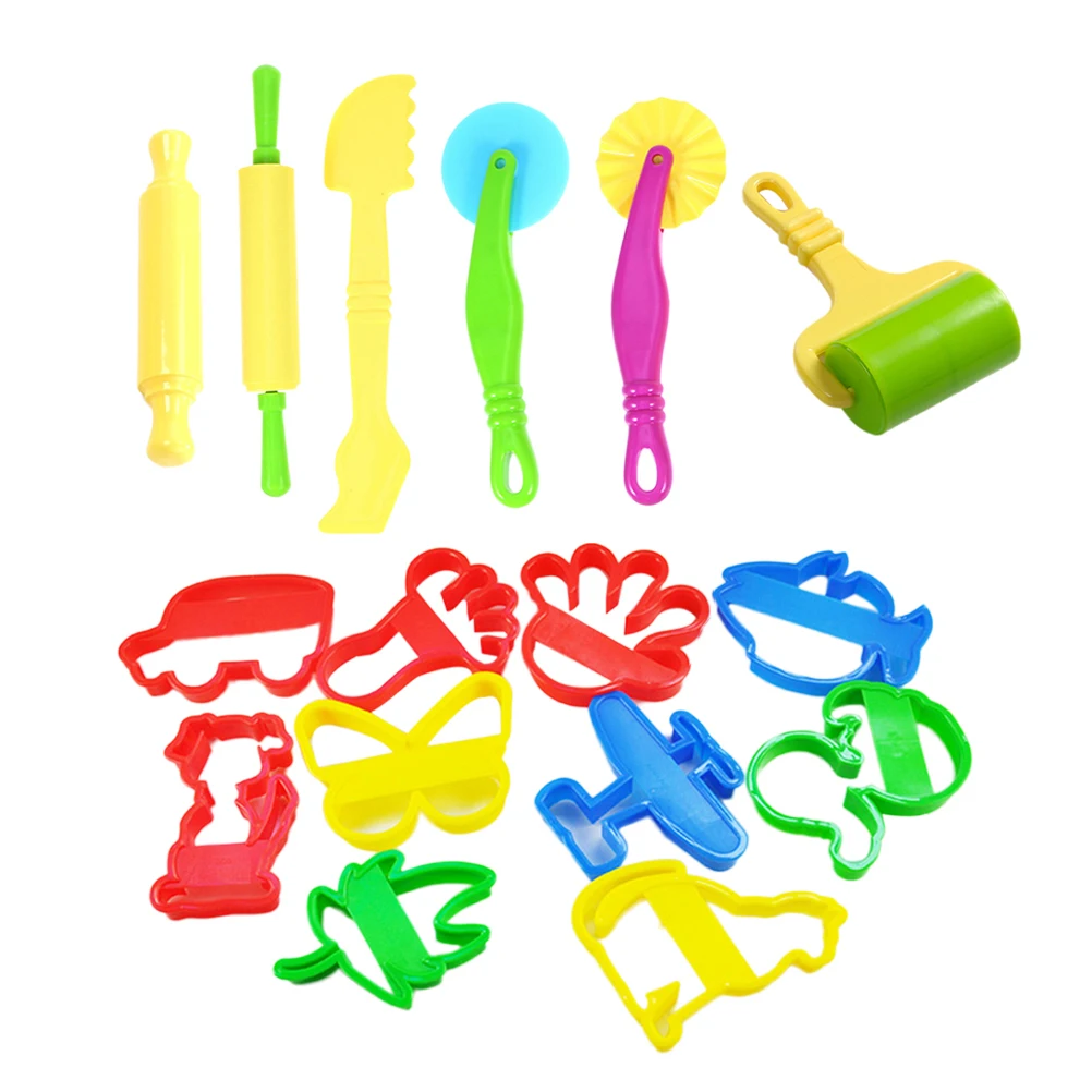16 Pcs Colorful Clay Mold Set Tools for Kids Toys DIY Assorted Designs Modelling