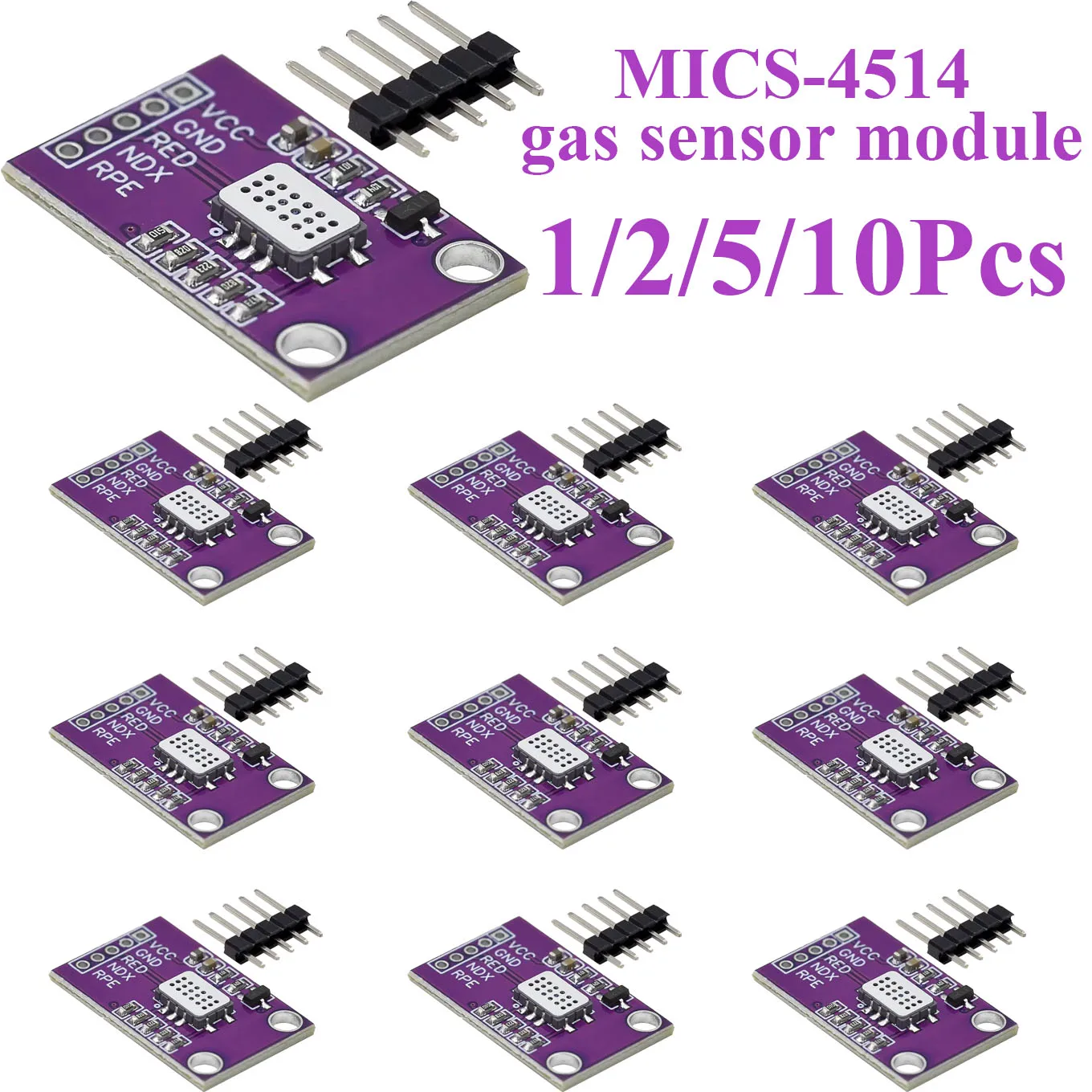 1~10Pcs MICS-4514 MEMS Multi Gas Sensor Module For CO NO2 NH3 CH4 Concentration Detection I2C Digital Output Diy Air Monitor