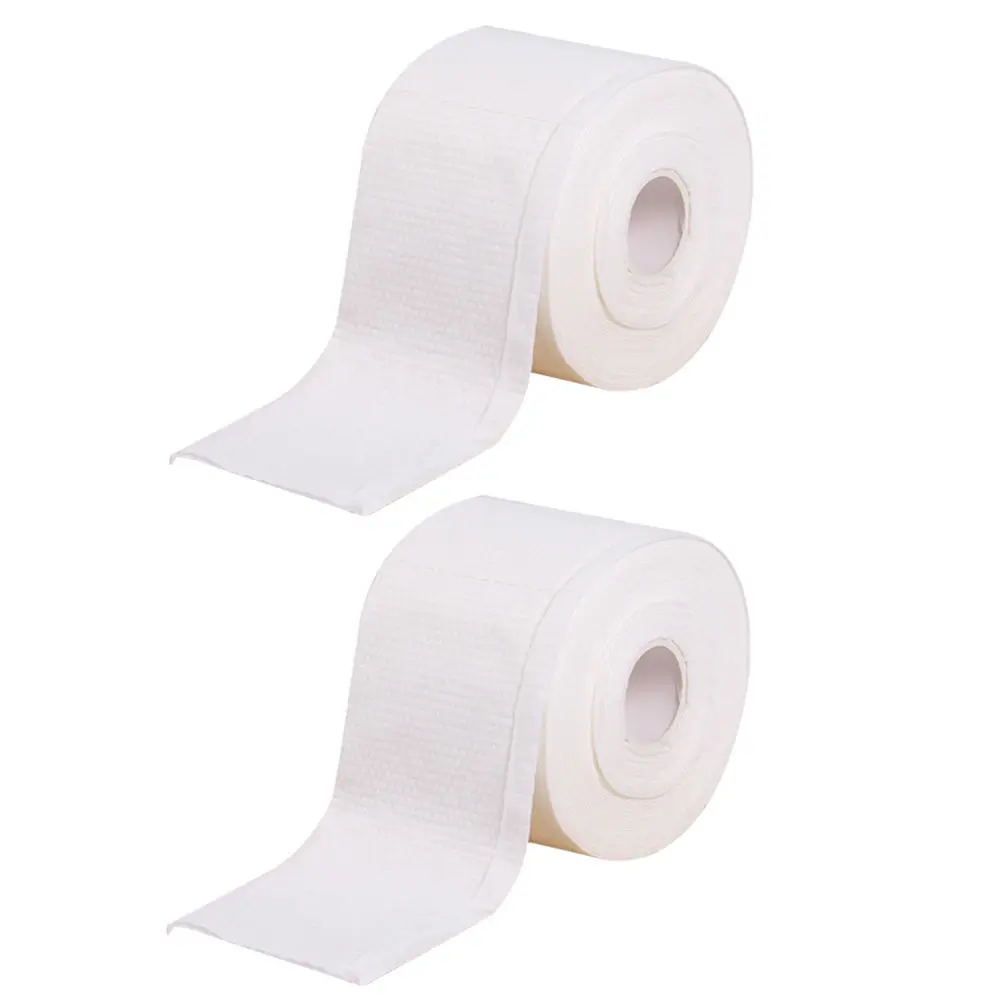 Cotton Face Towels 2 Rolls Dual Texture Disposable Makeup Wipes for Facial Cleansing Sweat Dirt and Oil