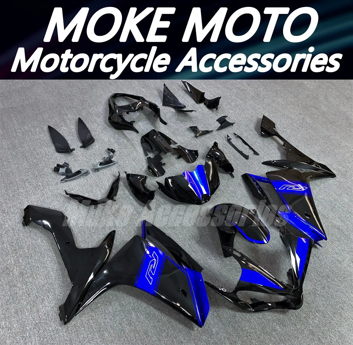 

Комплект обтекателей для YZF R1 2007-2008, высококачественный комплект кузова из ABS-пластика, новый, черный с синим