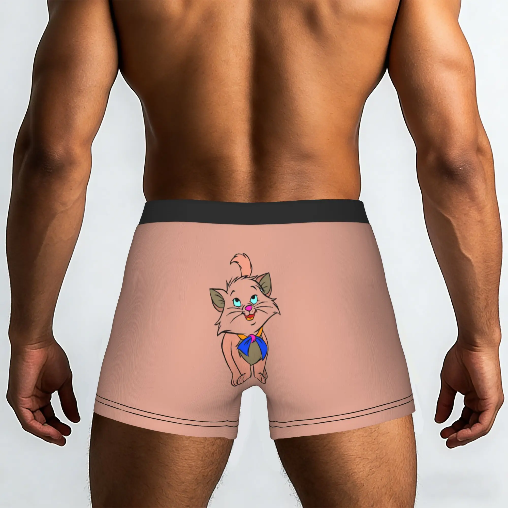 Custom M-Marie Cat Cartoon Boxers Shorts Mens Cat Manga Briefs Underwear Funny Underpants