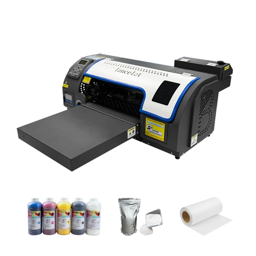 

Lancelot xp600 ( F1080) head DTF Printer M1630 Pro with Oven Pet film DTF inkHigh accurancy Machine for Cotton T-shirt Print