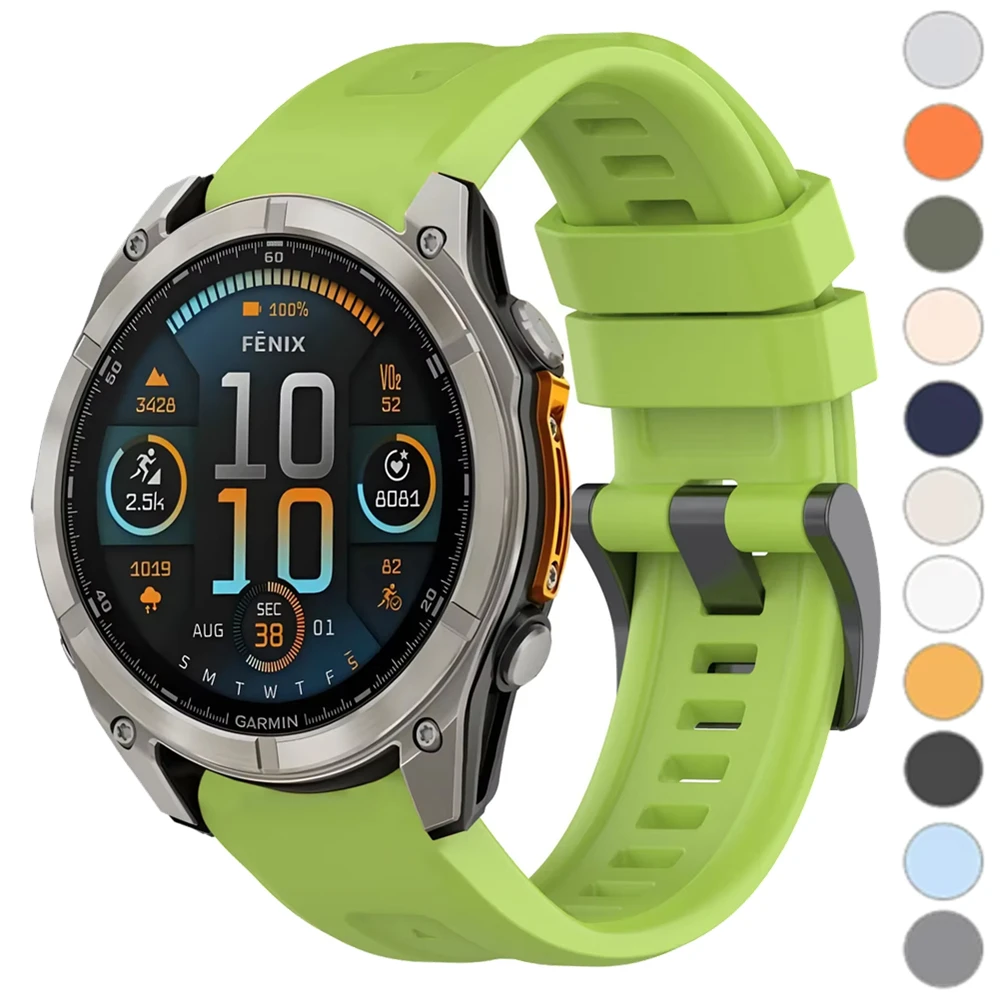 26/20/22mm Quick Fit Strap for Garmin Fenix 8 7 Pro 7S 6X 6 5X 5Plus Tactix 7 Sports Silicone bracelet correa Fenix 8 band 47mm