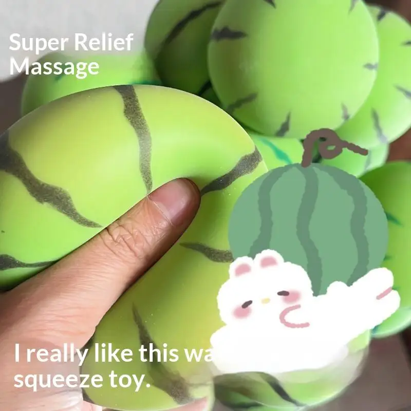 Watermelon Squeeze Toy Smooth Touch Stress Reliever Sensory Toy for Kids Adults Easter Gift Choice