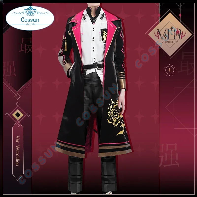 

[Customized] Vtuber Nijisanji XSOLEIL Ver Vermillion Cosplay Costume Gorgeous Handsome Uniform Halloween Party Outfit Game