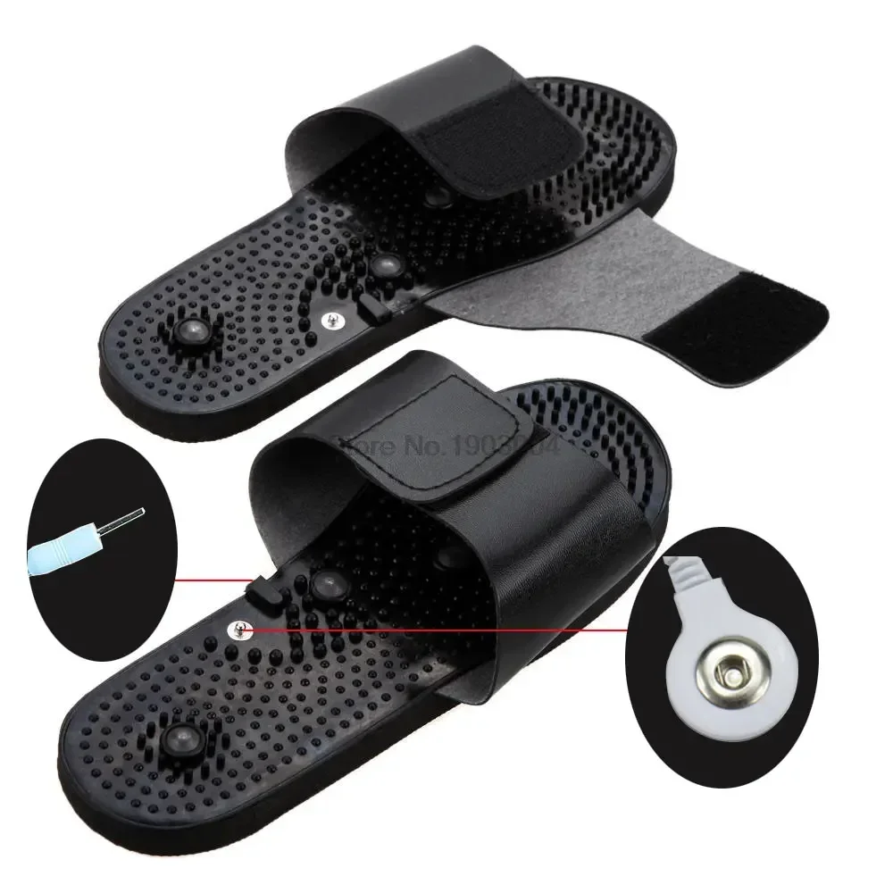 EMS Electric Tens Therapy Massager Slippers Machine Pulse Stimulator Adjustable Physiotherapy Magnet Foot Pain Relief Massager