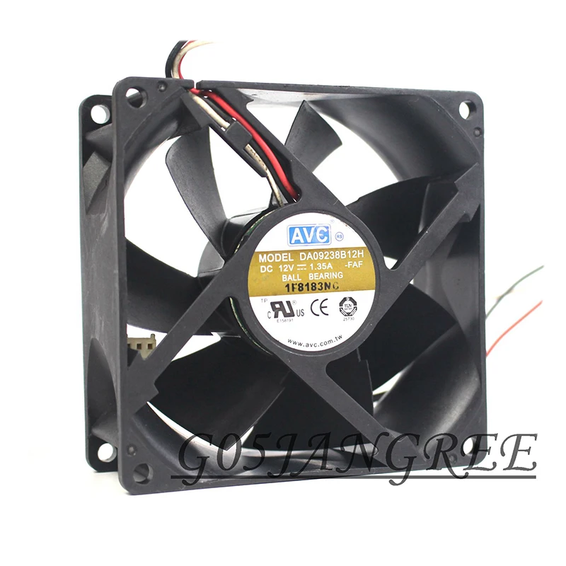 New Original DA09238B12H 12V 1.35A 9.2CM 9238 3PIN Speed Test Cooling Fan