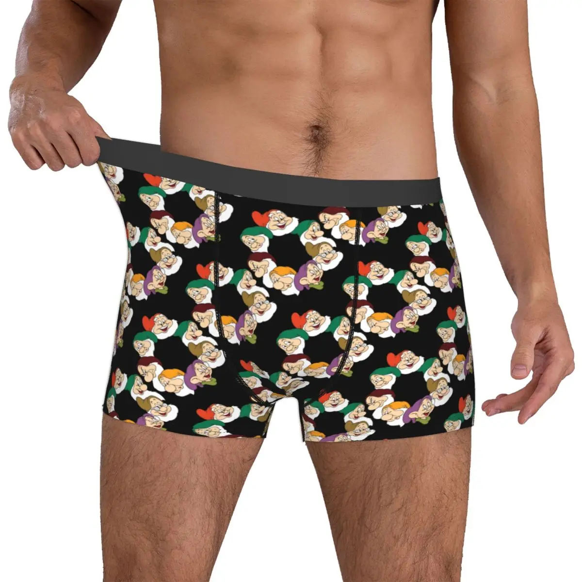 

Custom Seven Dwarfs Boxer Shorts For Men 3D Printed Doc Sleepy Dopey Grumpy Underwear Panties Briefs Soft Underpants