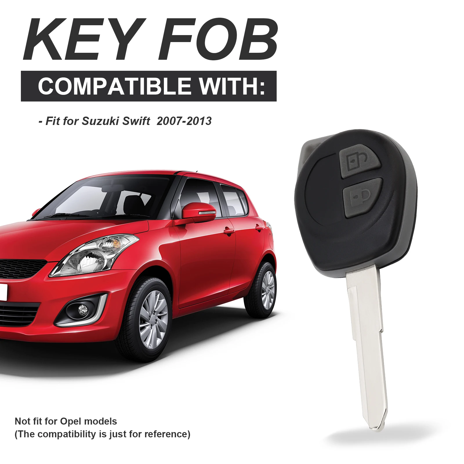 2ปุ่มรีโมทกุญแจรถ Fob HU87ใบมีด ID46ชิป Fit สำหรับ SUZUKI Swift Ignis SX4 Alto Key Case ฝาครอบ