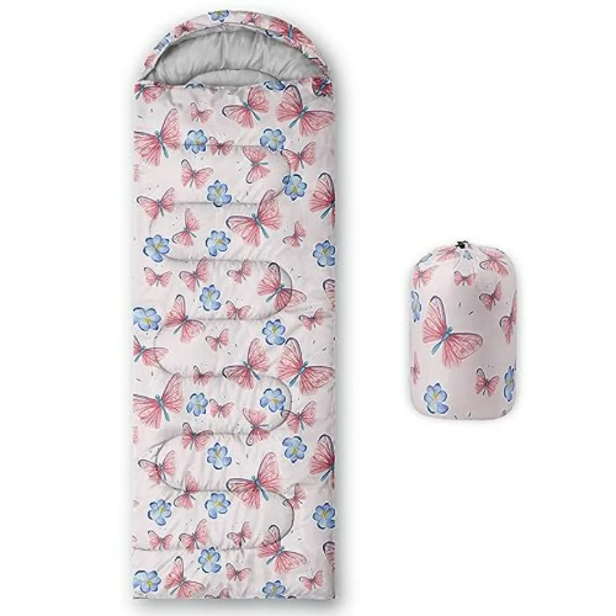 

Camping sleeping bags for 3-season use, nylon shell in olive green, warm yet breathable with waterproof coating and lightweight