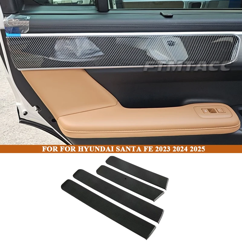 For Hyundai Santa Fe SantaFe 2023 2024 ABS carbonfiber look accessories window rise swtich front rear air condtions outlet cover