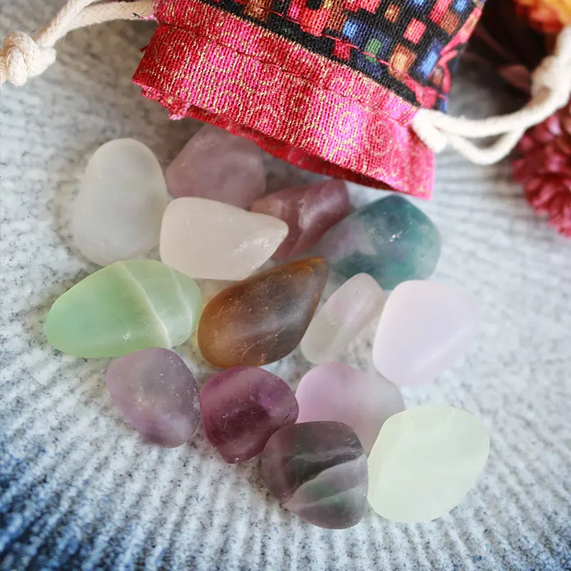 100g/pack Natural Bulk Assorted Tumbled Polished Crystal Quartz Stone Raw for Decoration Reiki Gifts Energy Therapy Size 15-20MM