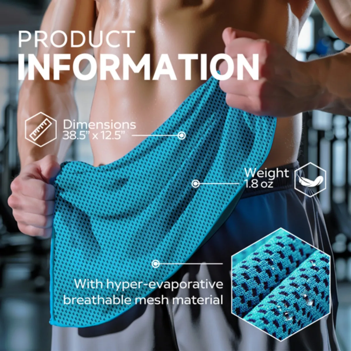 4 عبوات من مناشف الثلج فائقة الألياف للرقبة، منشفة باردة ناعمة قابلة للتنفس لليوجا والرياضة والجولف والصالة الرياضية والتخييم والجري واللياقة البدنية #5