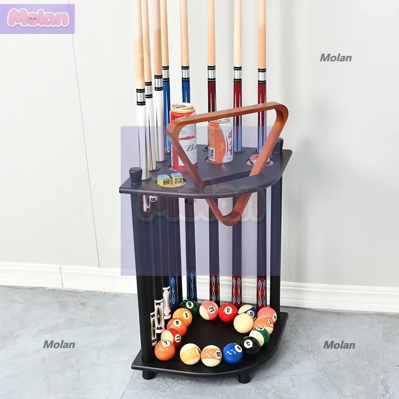 

New solid wood 8-bar floor-standing billiard club holder 8-hole fan club holder, multi-color
