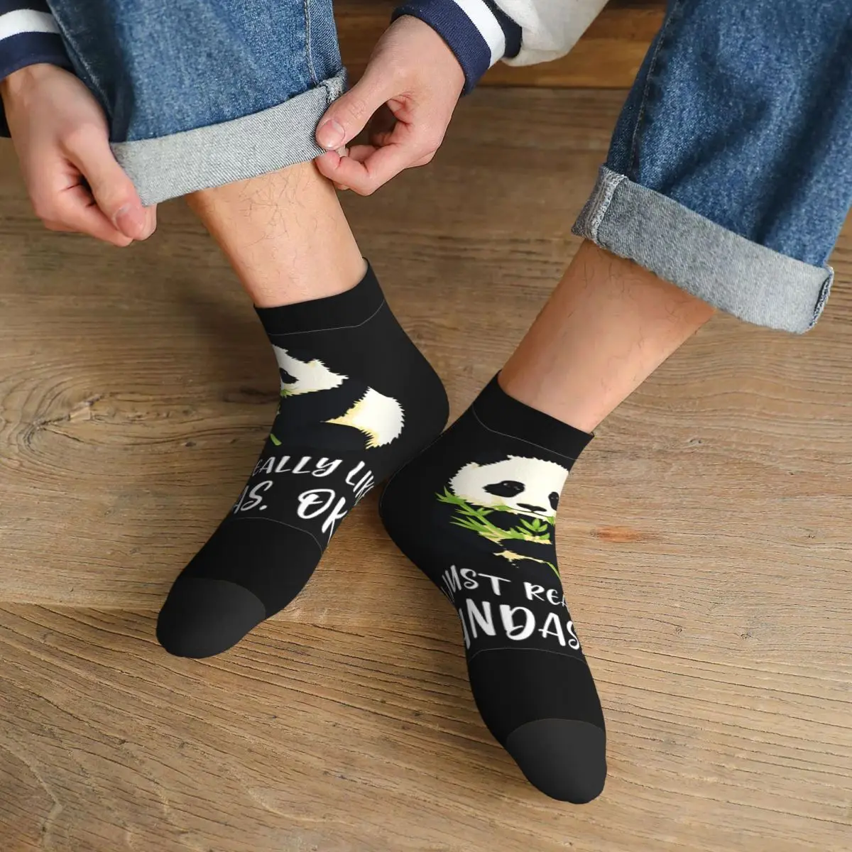 

I Just Really Like Pandas, OK Socks Harajuku High Quality Stockings All Season Socks Accessories for Man's Woman's Gifts