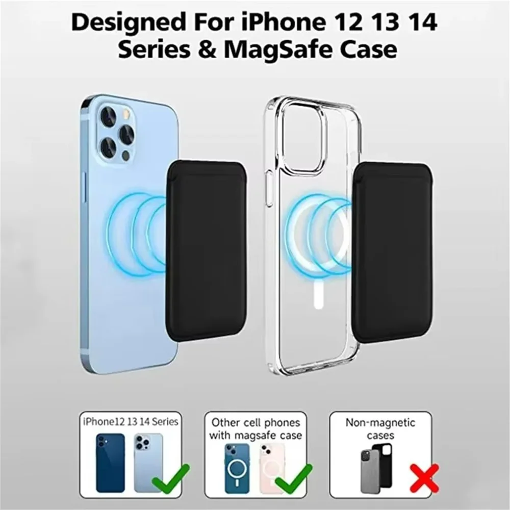 Magnetic Leather Wallet Case for iPhone 15Pro 14 13 16 Pro Max Magsafe Card Holder Luxury Phone Cover Protective Bag Accessories image 6
