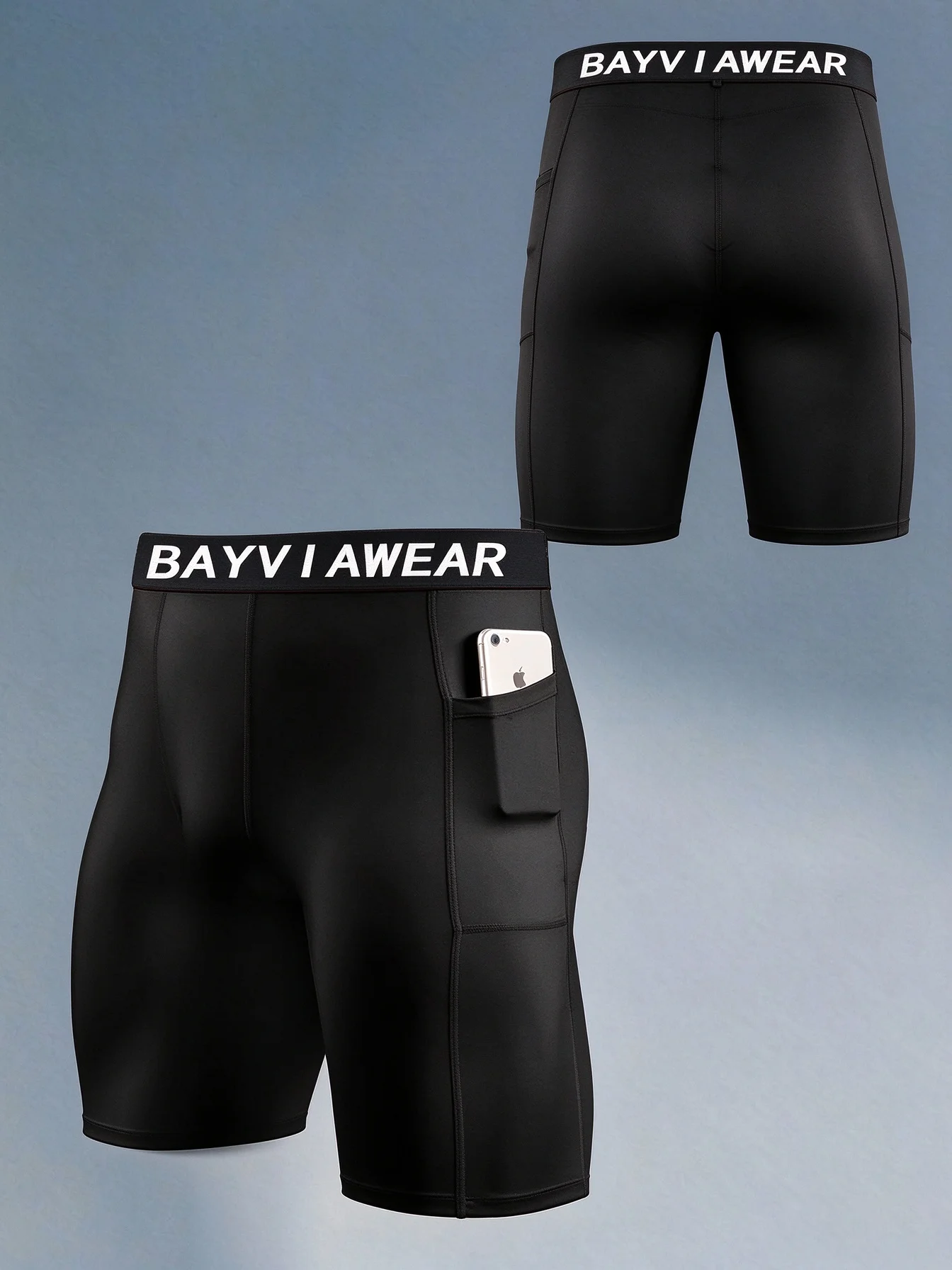 1/5 Pcs Men's Black and Gray Classic Cycling Long Underwear Multi-size Running Fitness Comprehensive Training Shorts Teenagers