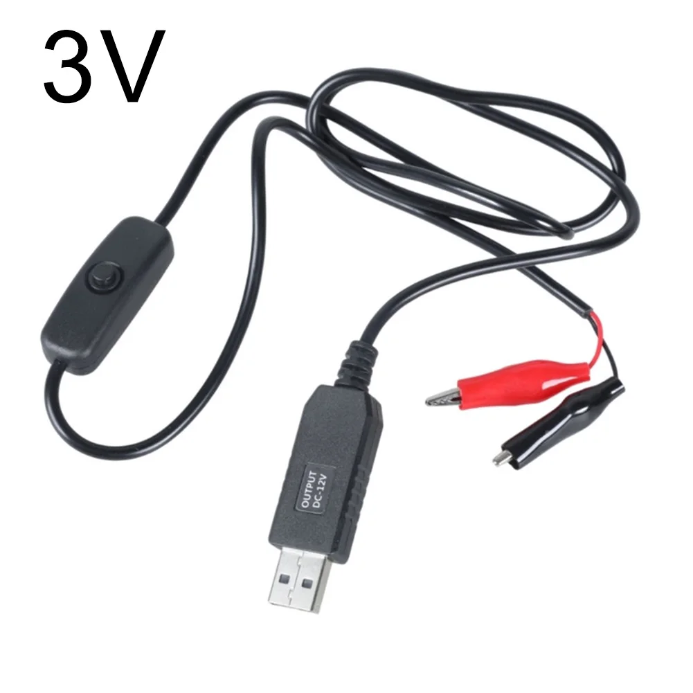 For Various Projects Power Supply Adapter USB Male Connector Clip On Power Cord With Switch Built-in On Off Switch
