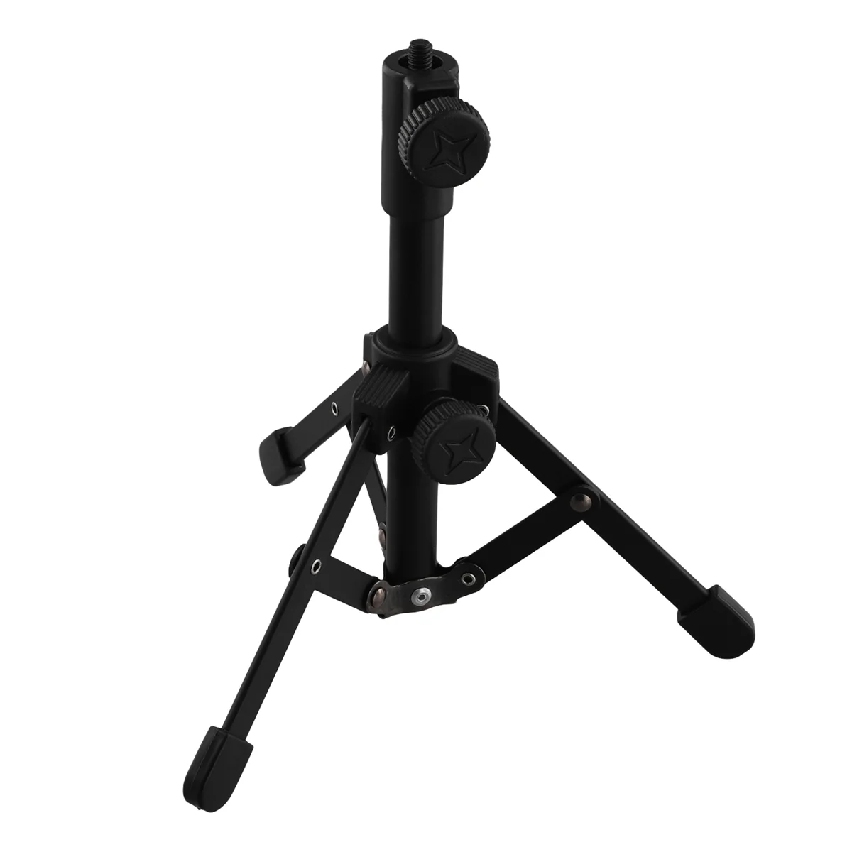 SMIEA Mini Tabletop Tripod Microphone Mic Stand Holder with 1/4 Inch Threaded for Meetings Lectures Speaking and Ect