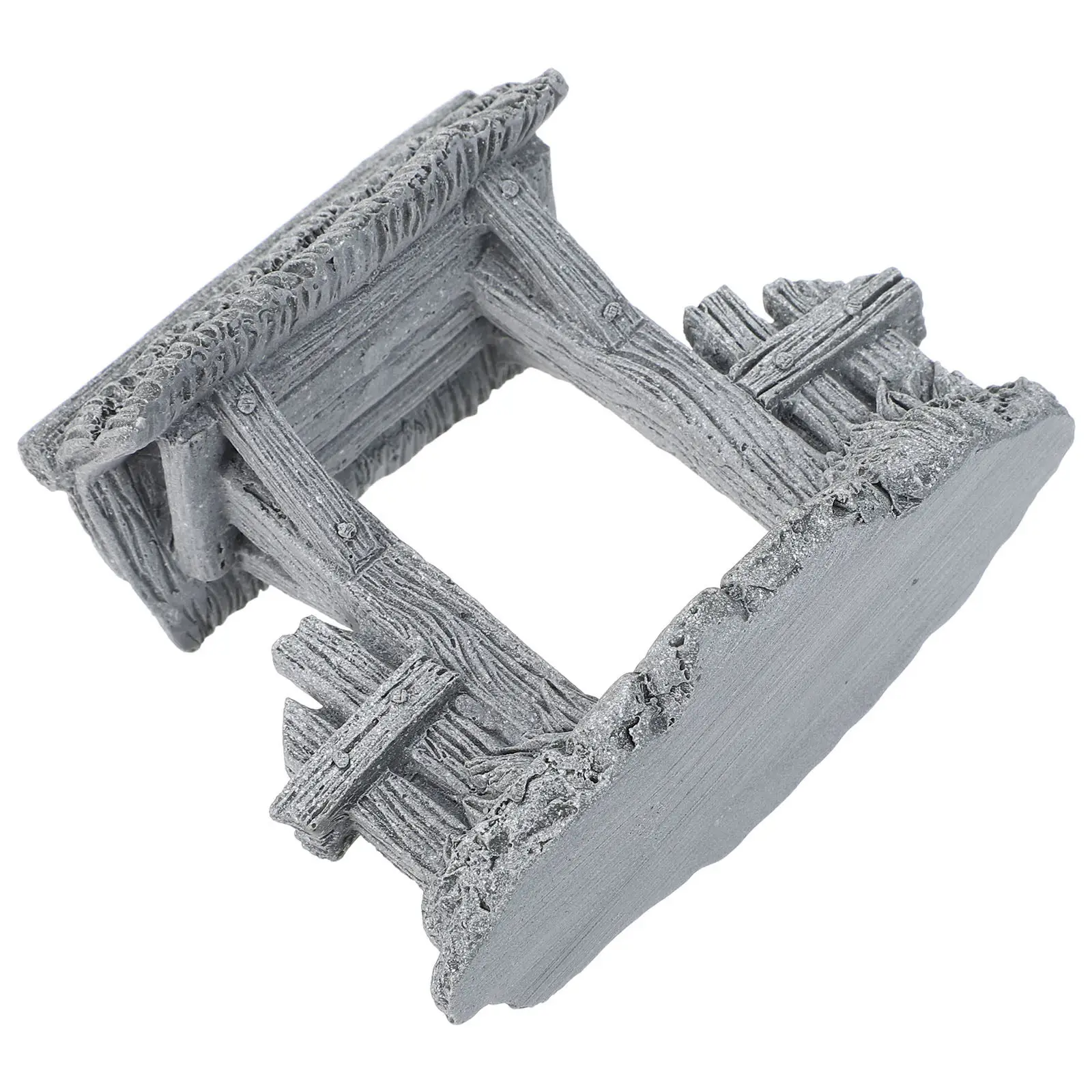 Miniature Courtyard Entrance Gate for Bonsai, Artificial Flower Tabletop Decor, Oriental Fairy Garden Sandstone Accessory