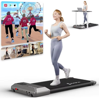 Superun 80CM Belt Long Walking Pad Treadmill, 2.2HP for Home, 2 in 1 Portable Under Desk Treadmill, Low Noise for Office
