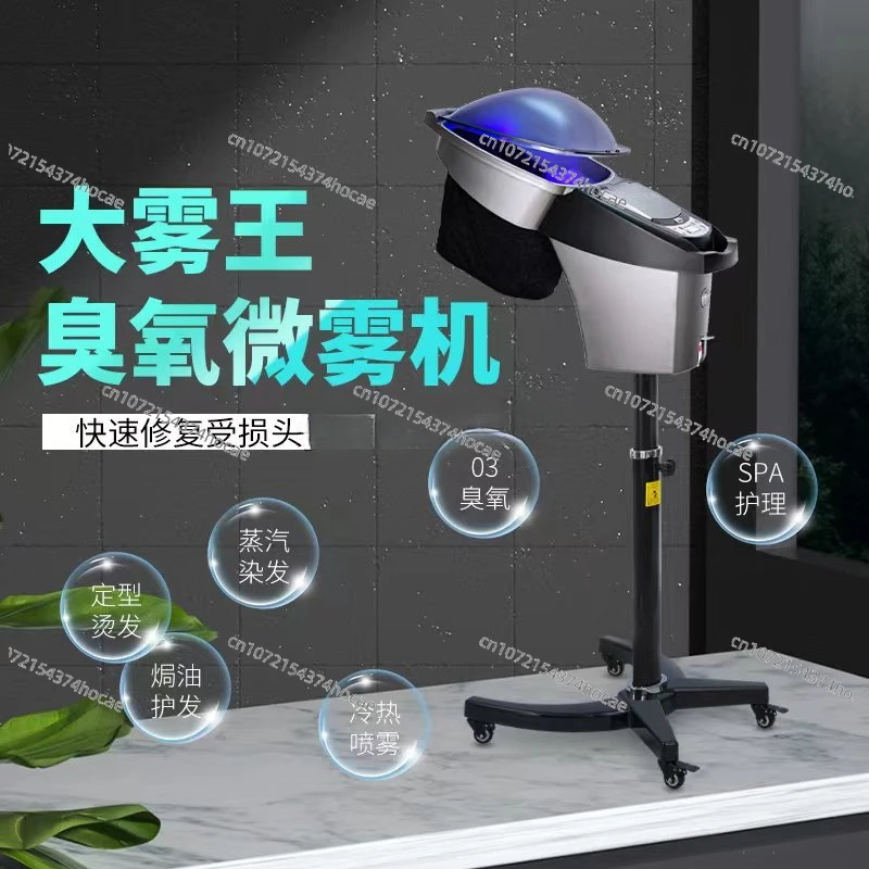 Oil Treatment Machine Ozone Micro Mist Machine Steam Care Hair Care Heater Biochemical Analyzer Barber Shop for Hair Salon