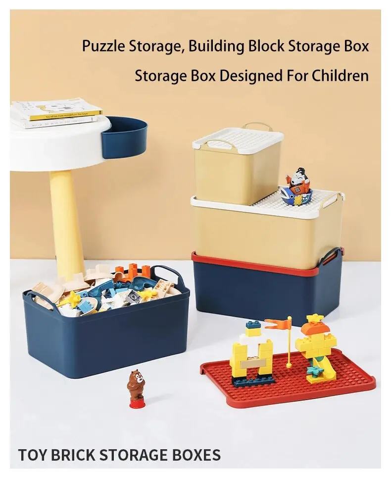 Aufbewahrungsbox für Lego mit Deckel, Spielzeug, Baustein, Teile, Organizer, Box, kleine Partikelklassifizierung, Baustein, obere Abdeckung – Detail 2