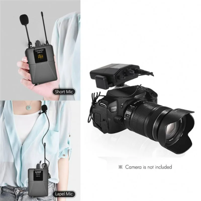 

AOSHEN ASWM12 External DSLR Mic Wireless Microphone for Camera Smartphone Recording